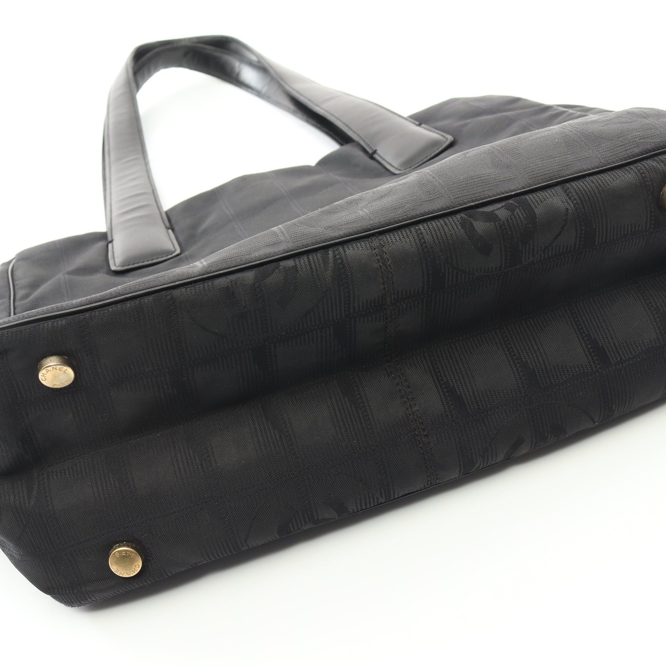 Chanel Chanel New Travel Line Pm Handbag Tote Bag Nylon Canvas Leather Black Gold Hardware Size ONE SIZE - 7 Thumbnail