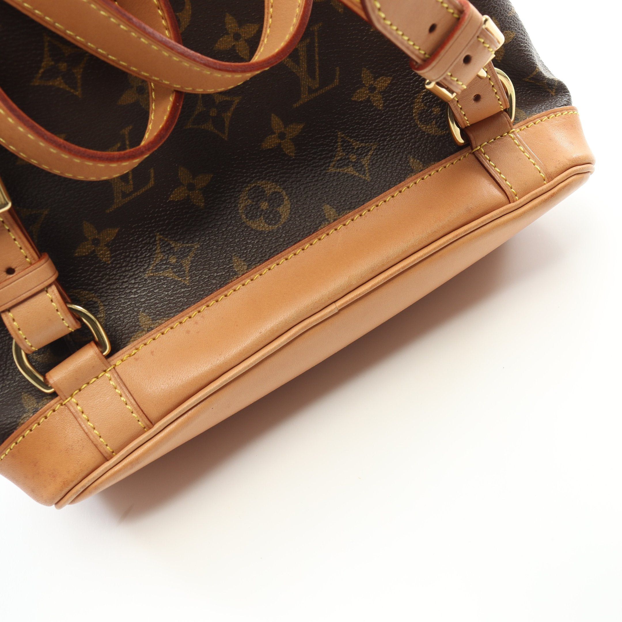 Louis Vuitton Louis Vuitton Montsouris Mm Monogram Backpack Rucksack Leather Brown Size ONE SIZE - 7 Thumbnail