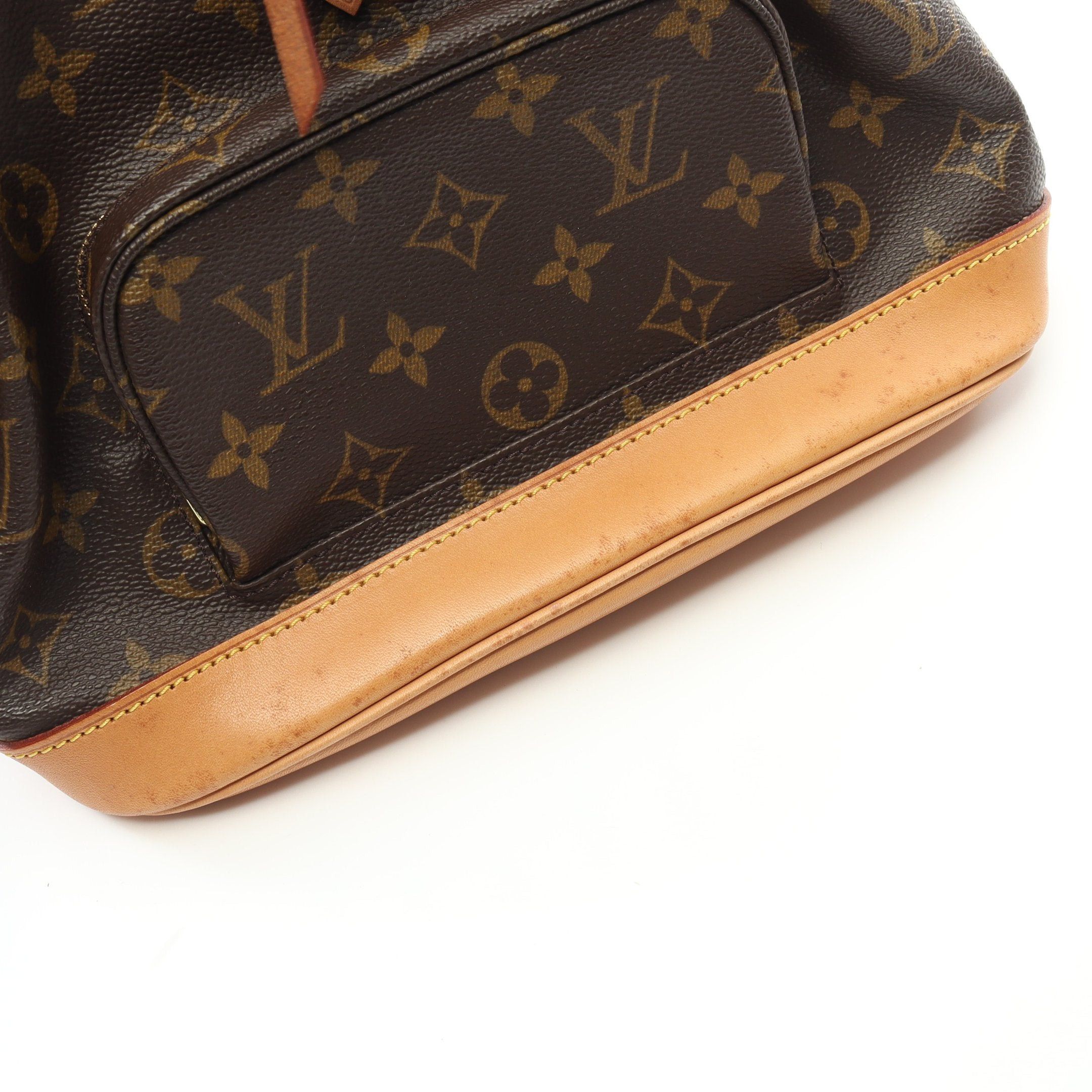 Louis Vuitton Louis Vuitton Montsouris Mm Monogram Backpack Rucksack Leather Brown Size ONE SIZE - 6 Thumbnail