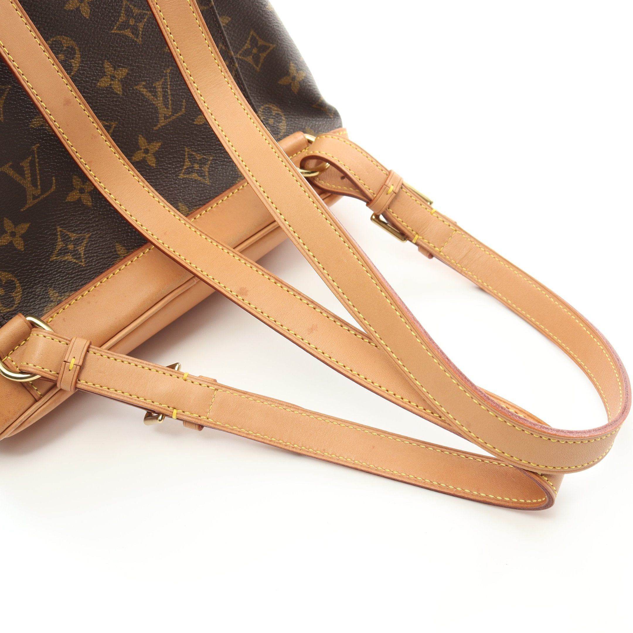 Louis Vuitton Louis Vuitton Montsouris Mm Monogram Backpack Rucksack Leather Brown Size ONE SIZE - 9 Thumbnail