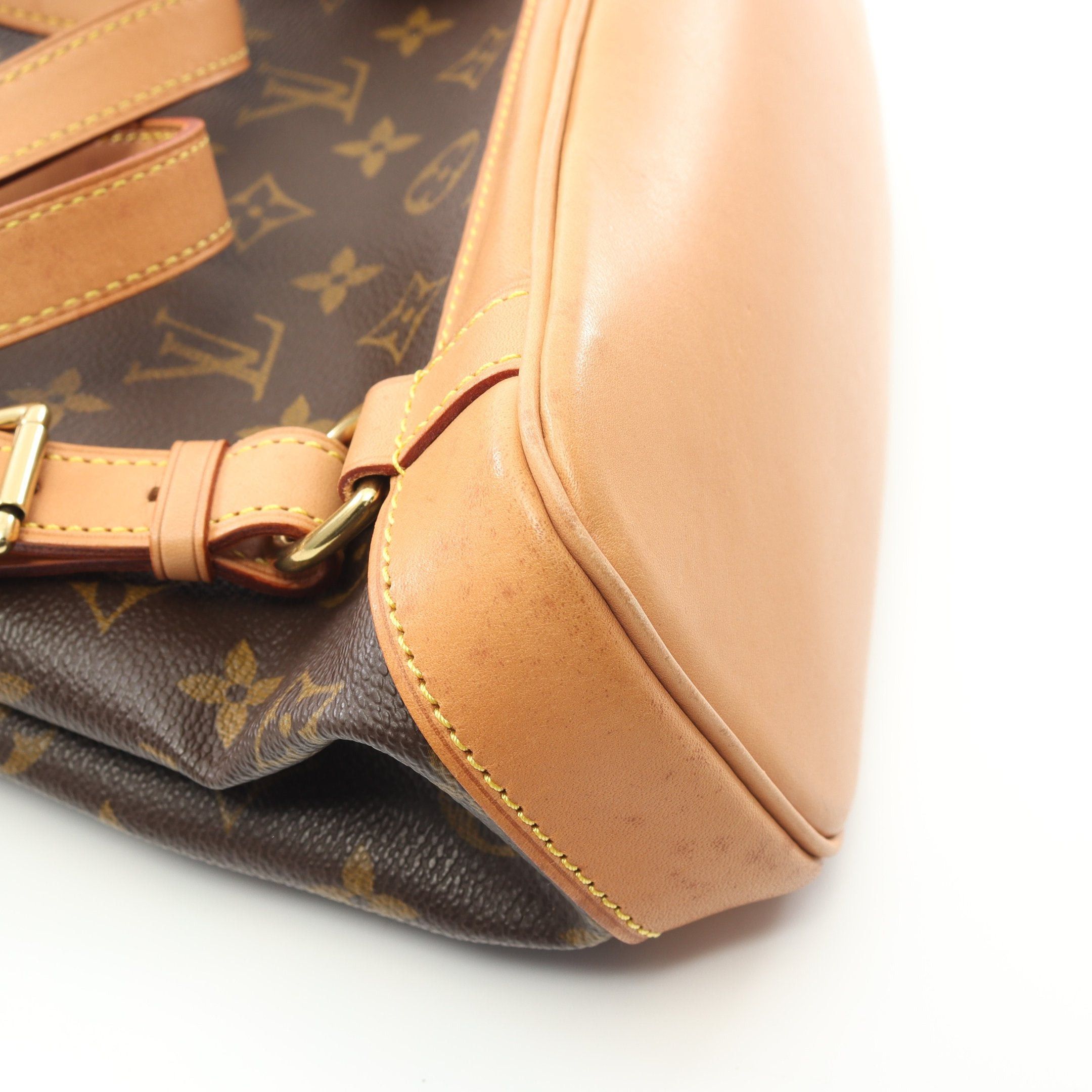 Louis Vuitton Louis Vuitton Montsouris Mm Monogram Backpack Rucksack Leather Brown Size ONE SIZE - 8 Thumbnail