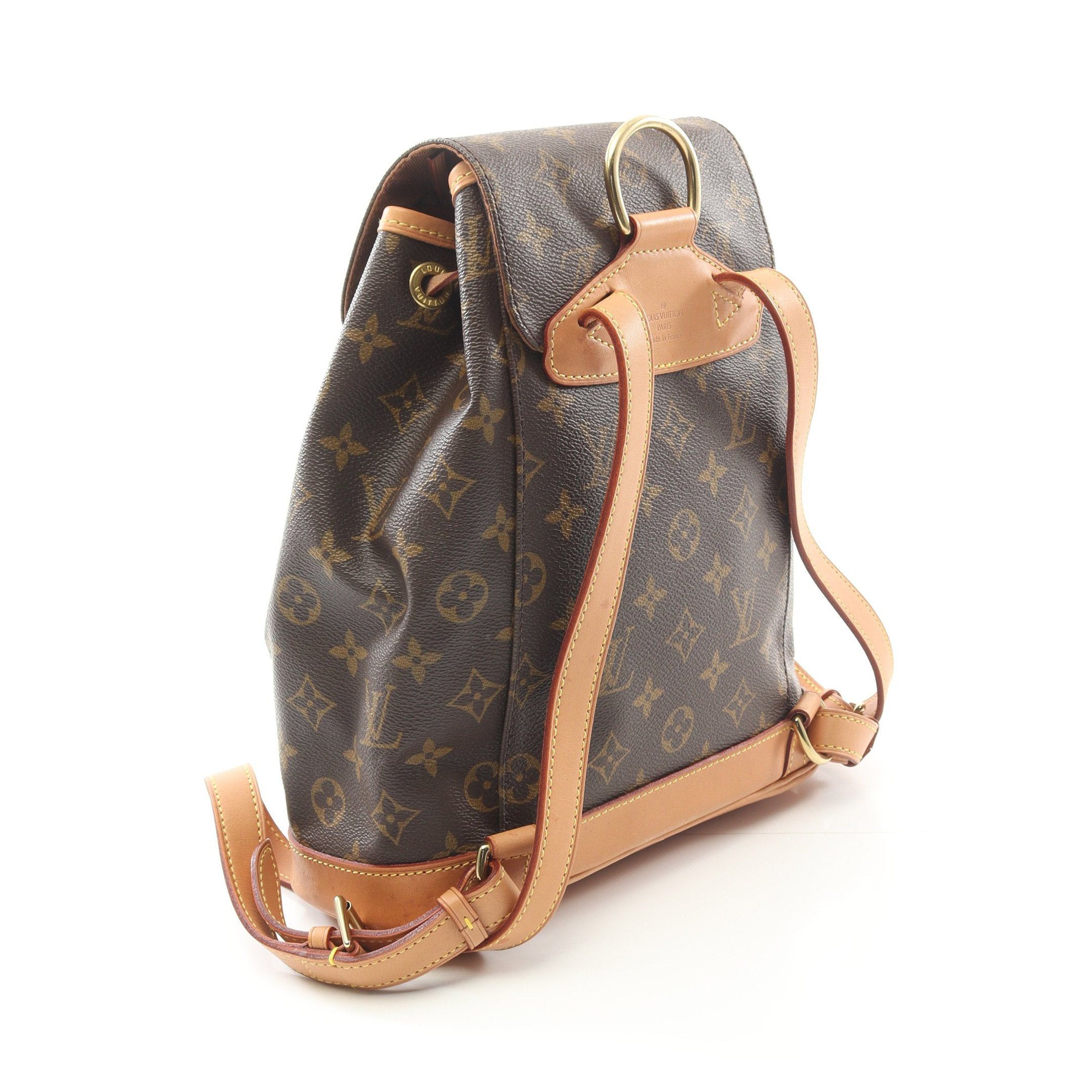 Louis Vuitton Louis Vuitton Montsouris Mm Monogram Backpack Rucksack Leather Brown Size ONE SIZE - 2 Thumbnail