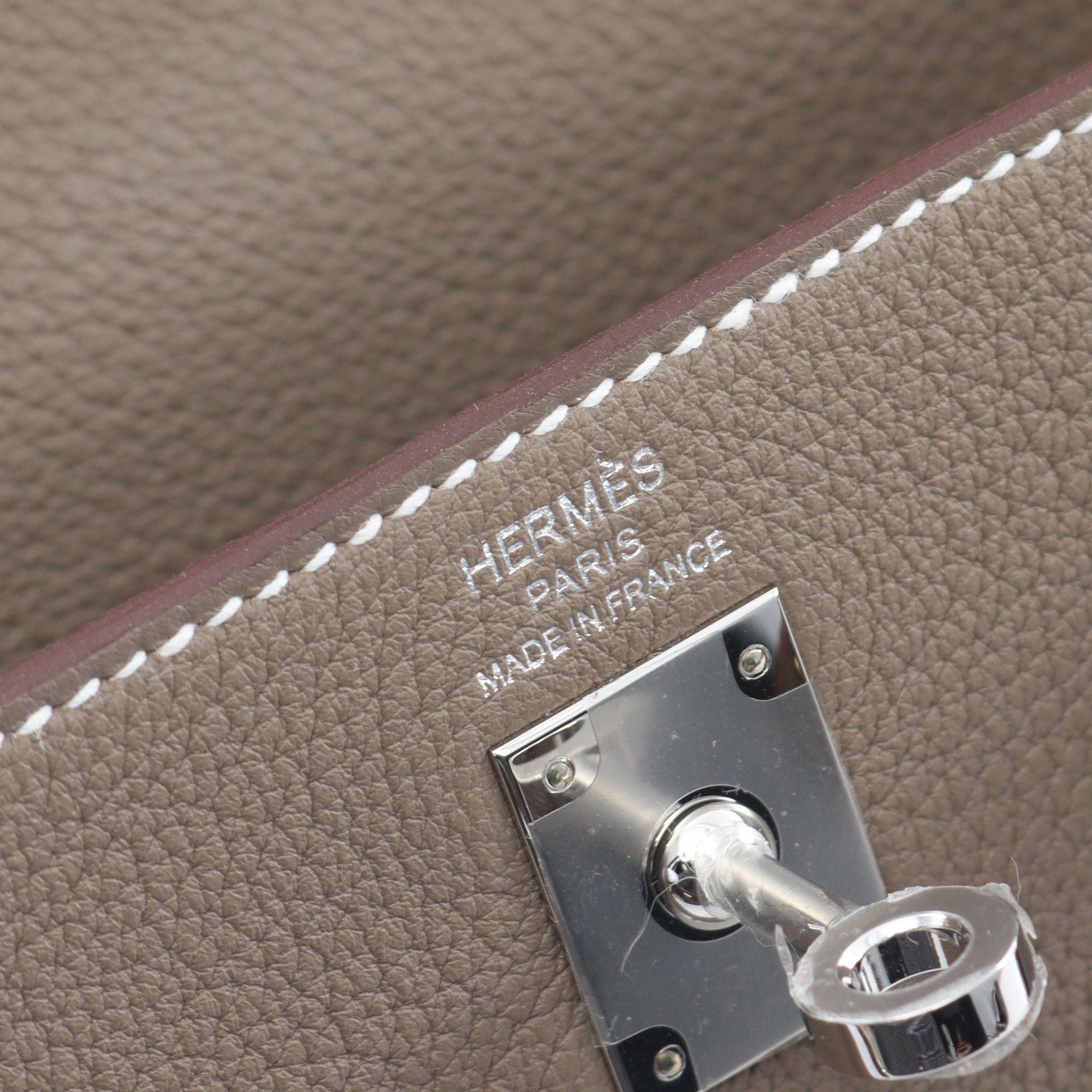 Hermes Hermes Kelly 25 Etoupe Handbag Togo Gray Brown Silver Hardware Inner Stitch Double Engraved Size ONE SIZE - 4 Thumbnail