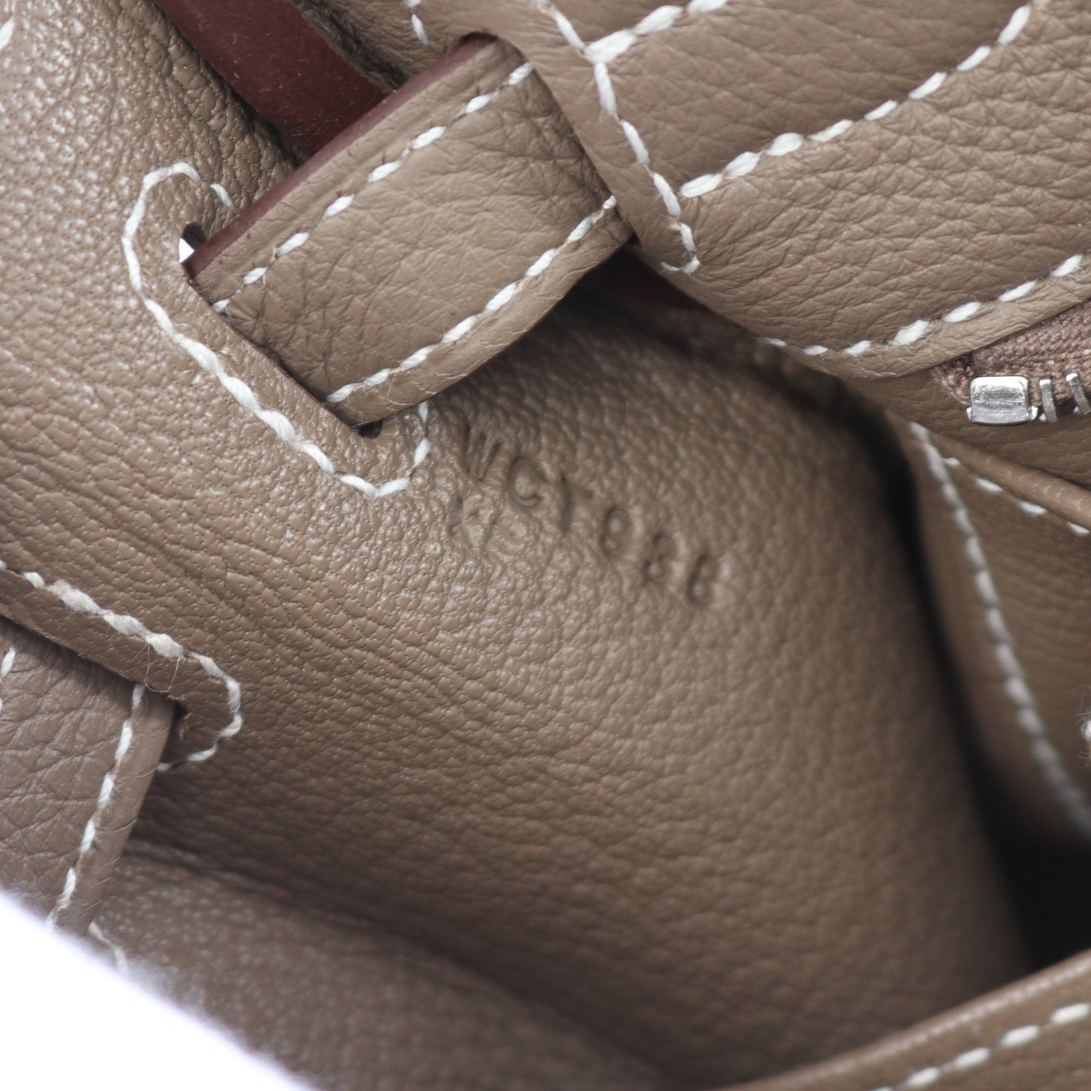Hermes Hermes Kelly 25 Etoupe Handbag Togo Gray Brown Silver Hardware Inner Stitch Double Engraved Size ONE SIZE - 5 Thumbnail