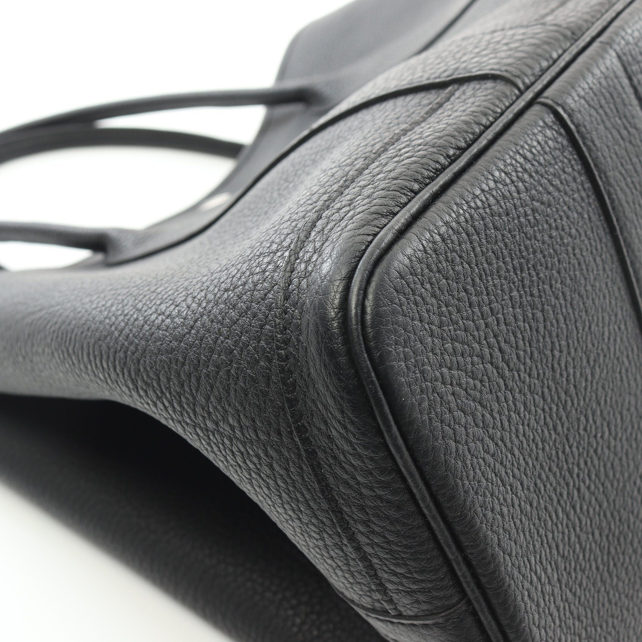 Hermes Hermes Garden Party Pm Handbag Tote Bag Negonda Leather Black Silver Hardware Double Engraved Size ONE SIZE - 6 Thumbnail
