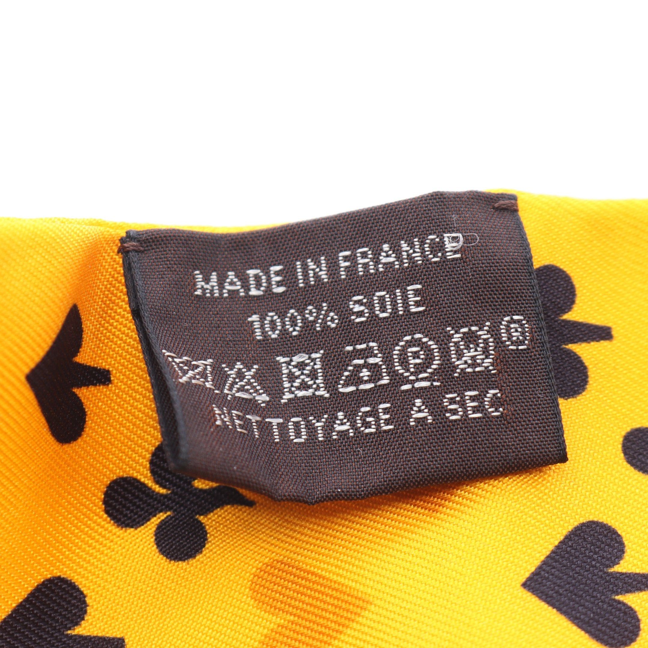 Hermes Hermes Twilly Jeu Dr Cartes Ribbon Scarf Silk Orange Multicolor Size ONE SIZE - 3 Thumbnail