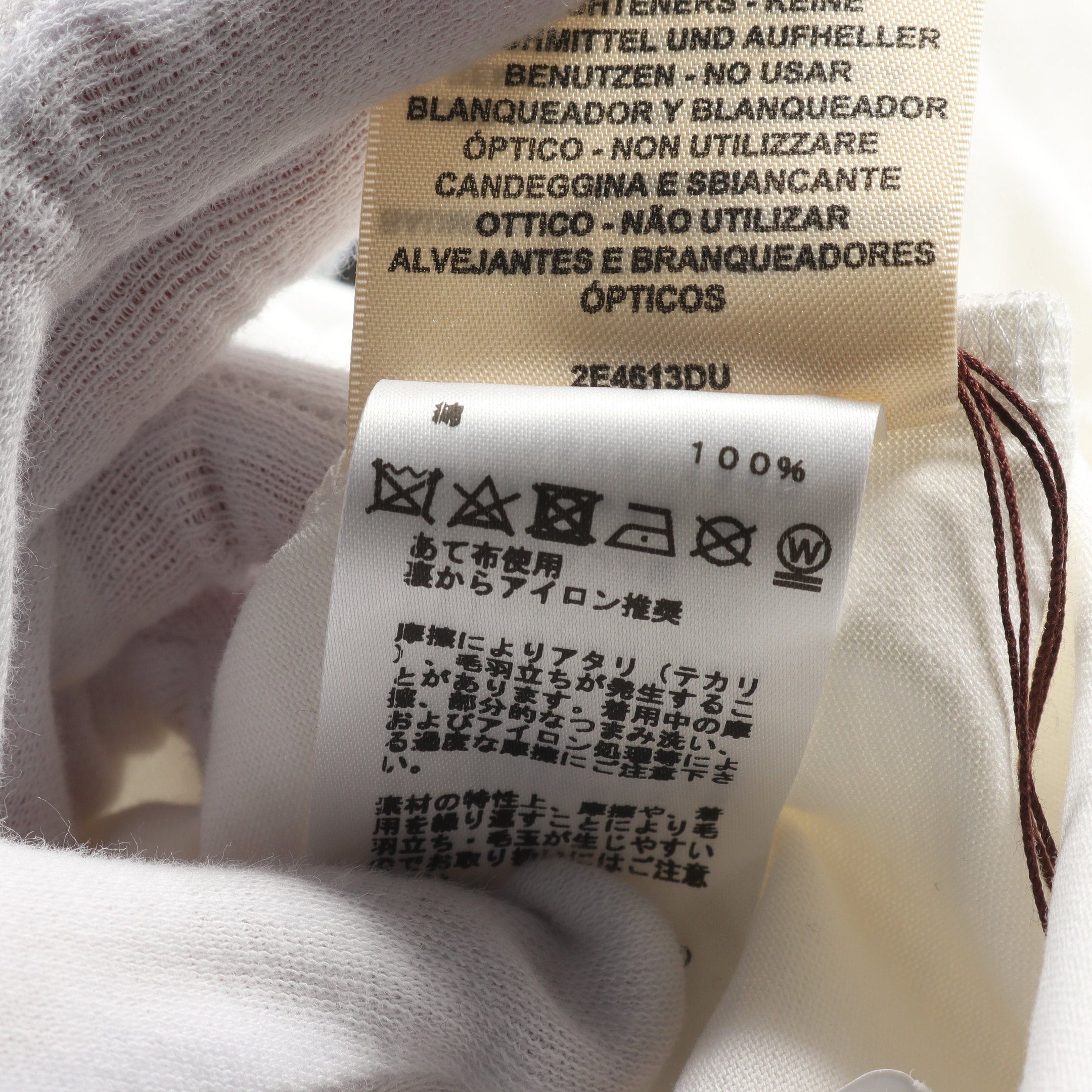 Hermes Hermes Cartouche T-Shirt Crew Neck Cotton White Size ONE SIZE - 4 Thumbnail