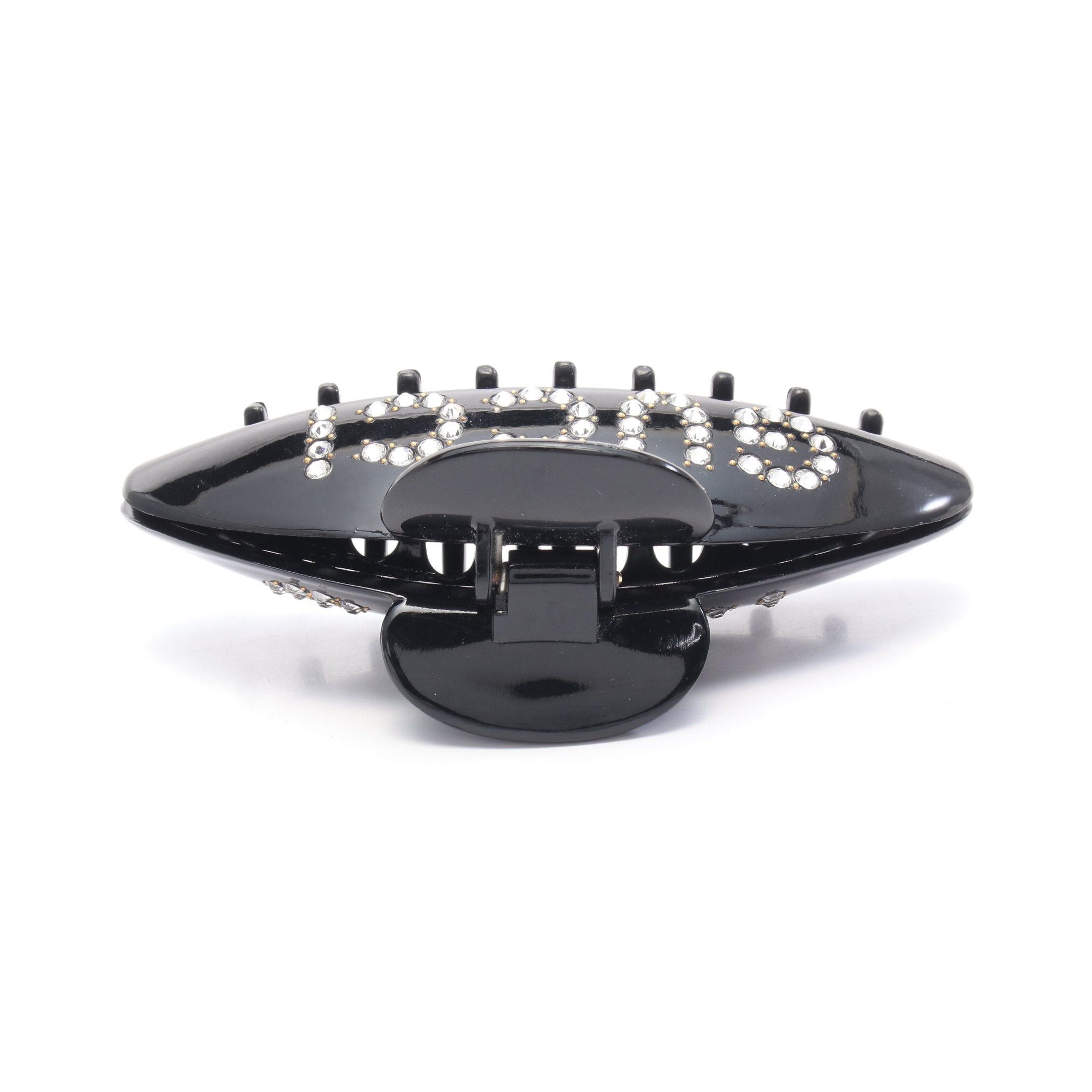 Gucci Gucci Hair Clip Logo Black Rhinestone Size ONE SIZE - 3 Thumbnail