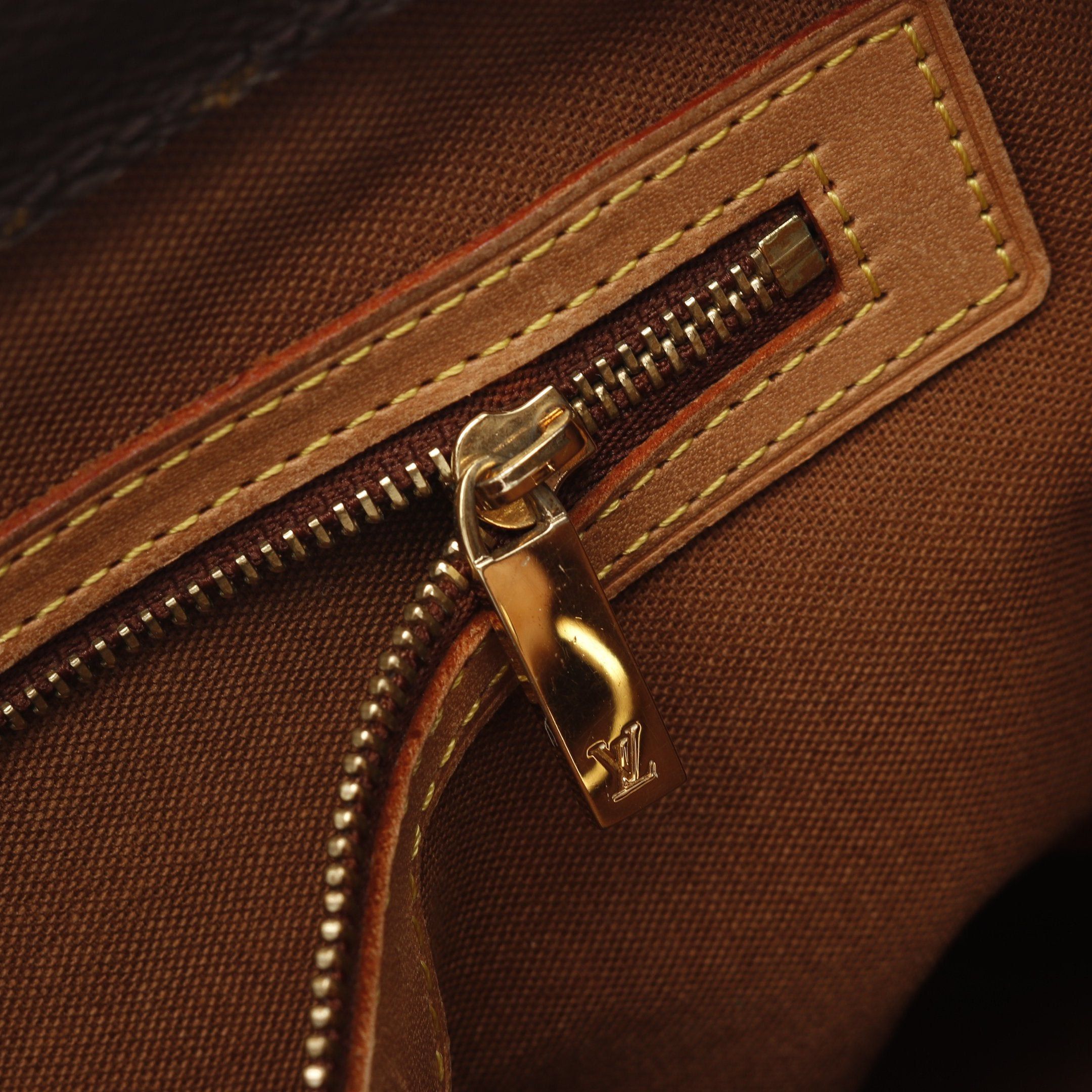 Louis Vuitton Louis Vuitton Cabas Piano Monogram Shoulder Bag Leather Brown Size ONE SIZE - 11 Thumbnail