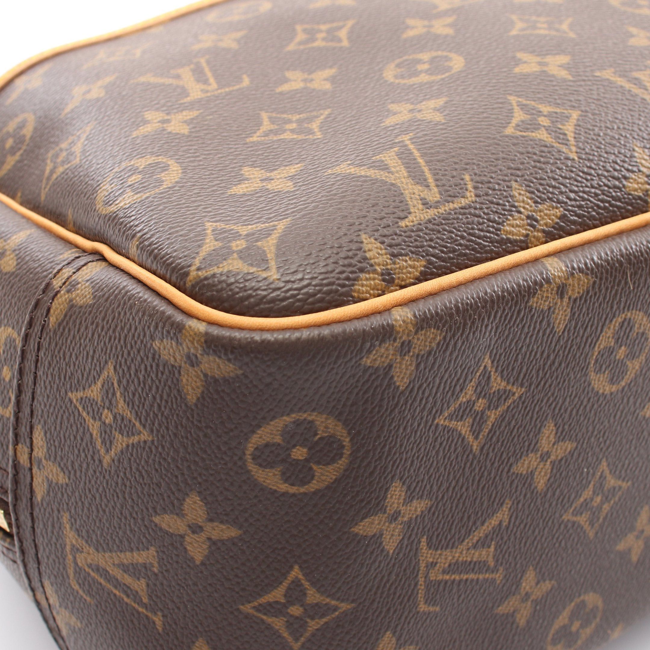 Louis Vuitton Louis Vuitton Deauville Bowling Vanity Monogram Handbag Leather Brown Size ONE SIZE - 11 Thumbnail
