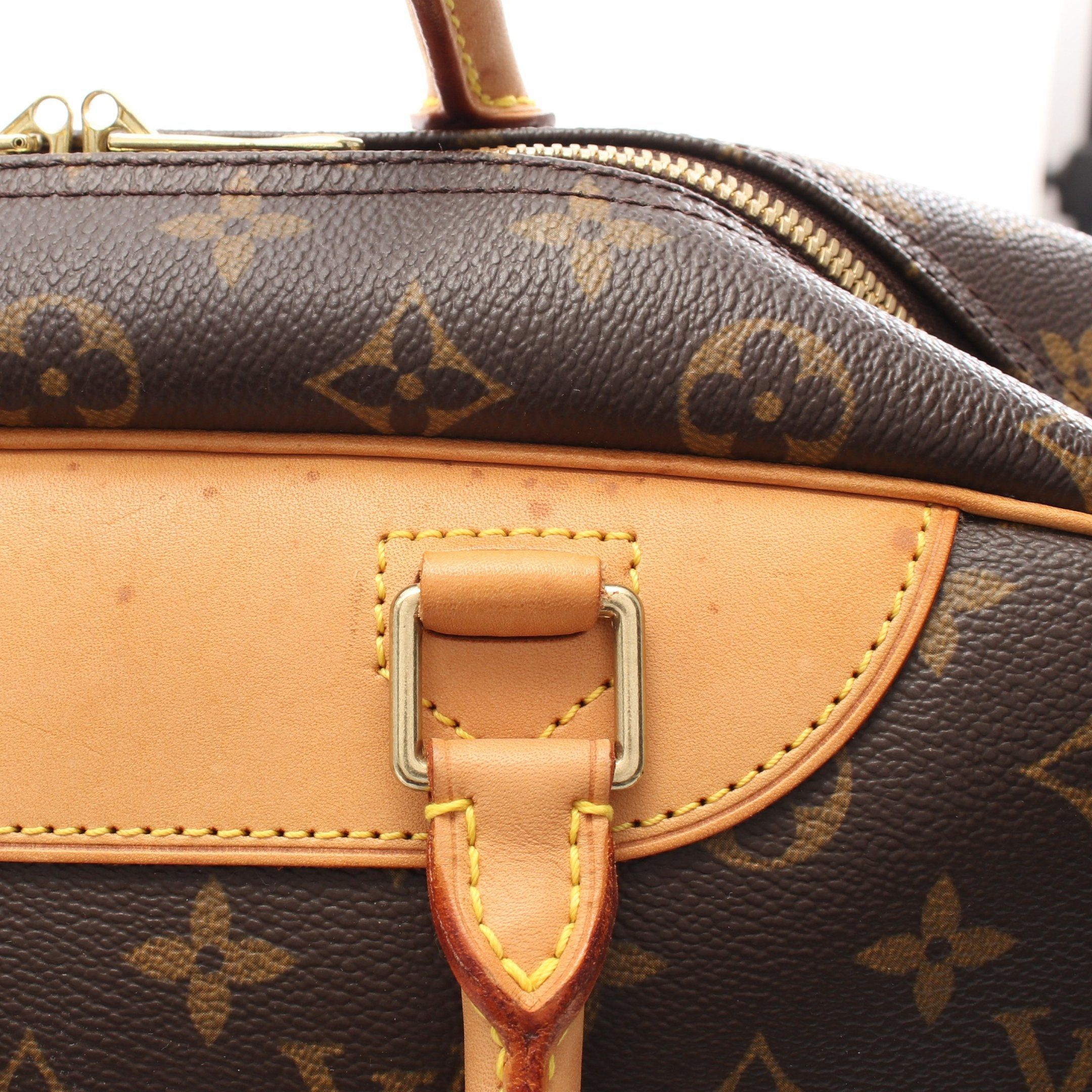 Louis Vuitton Louis Vuitton Deauville Bowling Vanity Monogram Handbag Leather Brown Size ONE SIZE - 10 Thumbnail