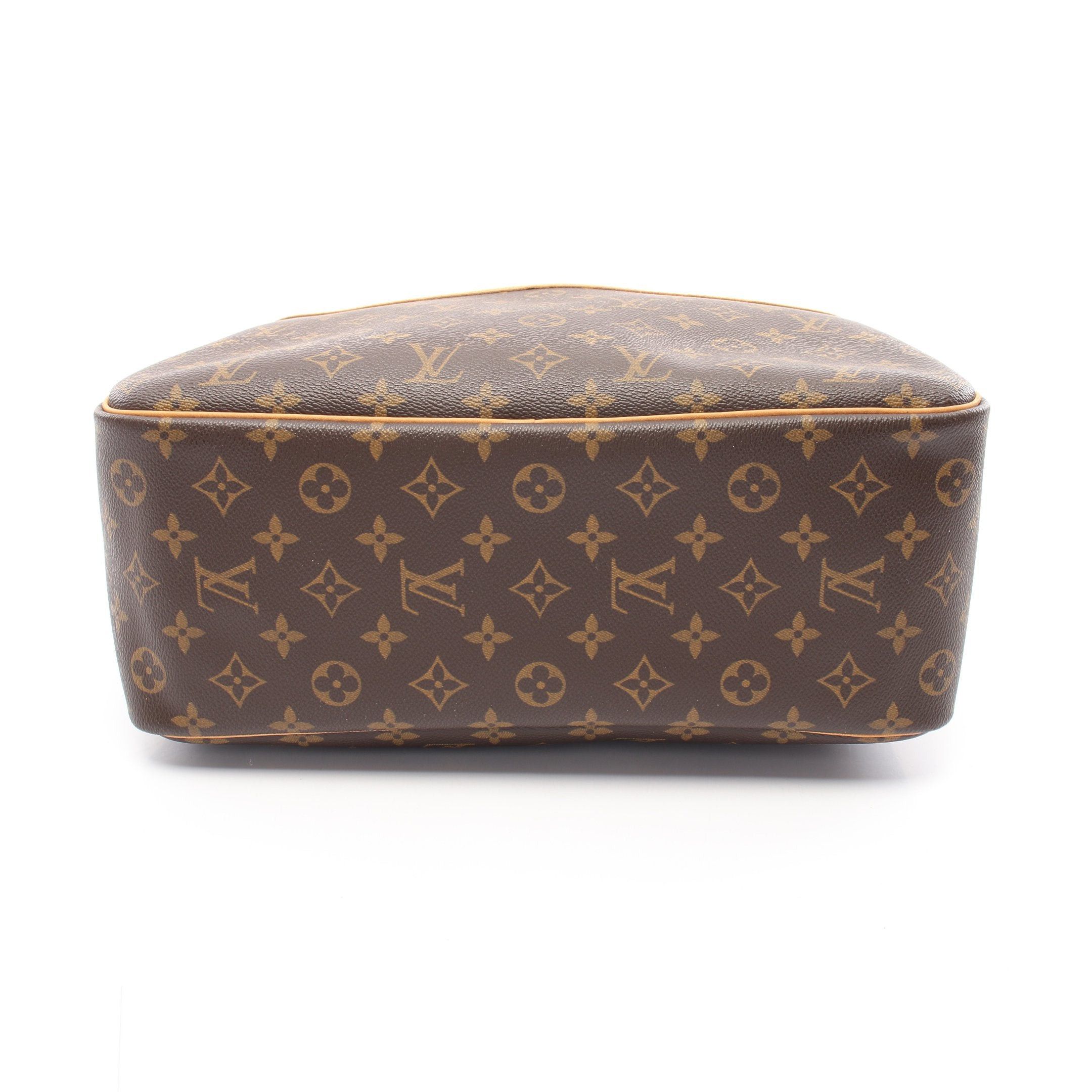 Louis Vuitton Louis Vuitton Deauville Bowling Vanity Monogram Handbag Leather Brown Size ONE SIZE - 12 Thumbnail