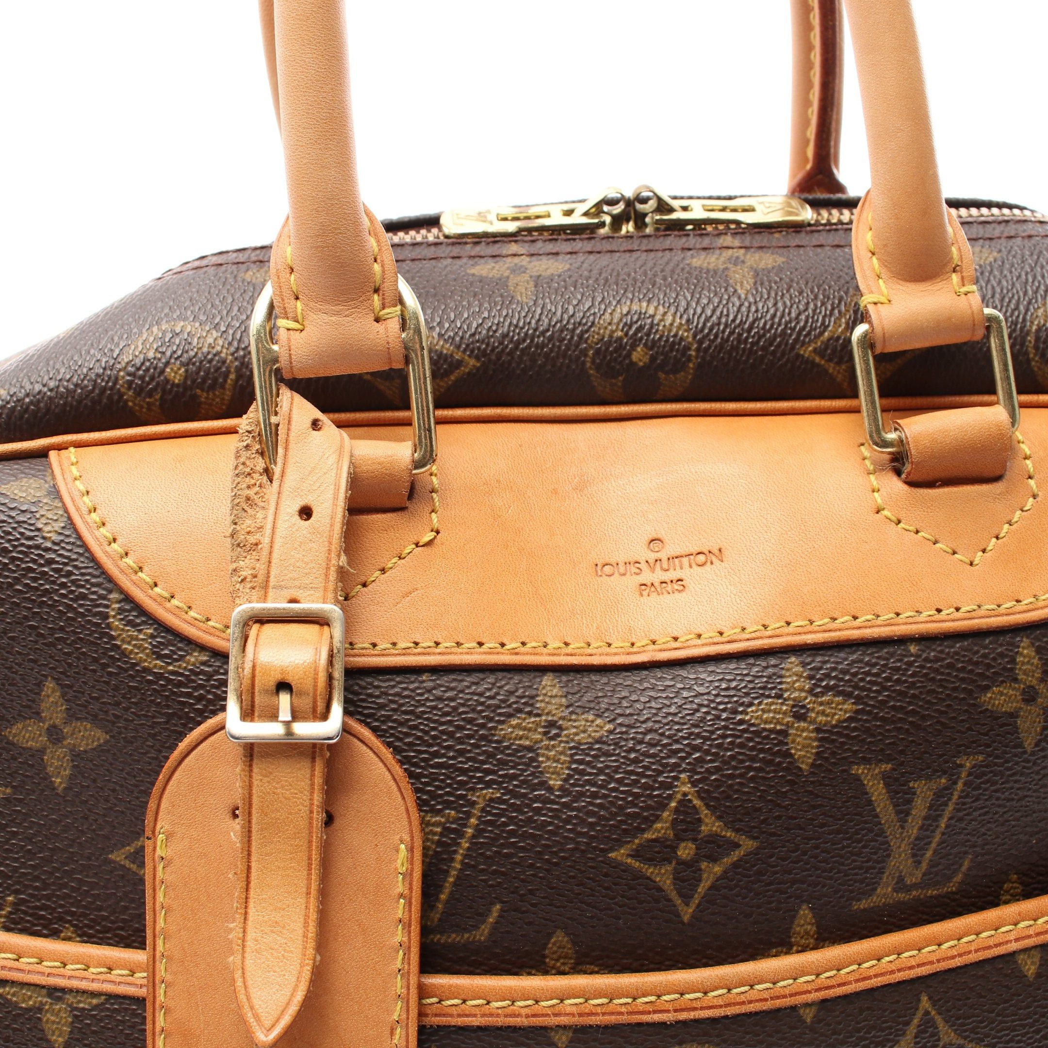 Louis Vuitton Louis Vuitton Deauville Bowling Vanity Monogram Handbag Leather Brown Size ONE SIZE - 8 Thumbnail
