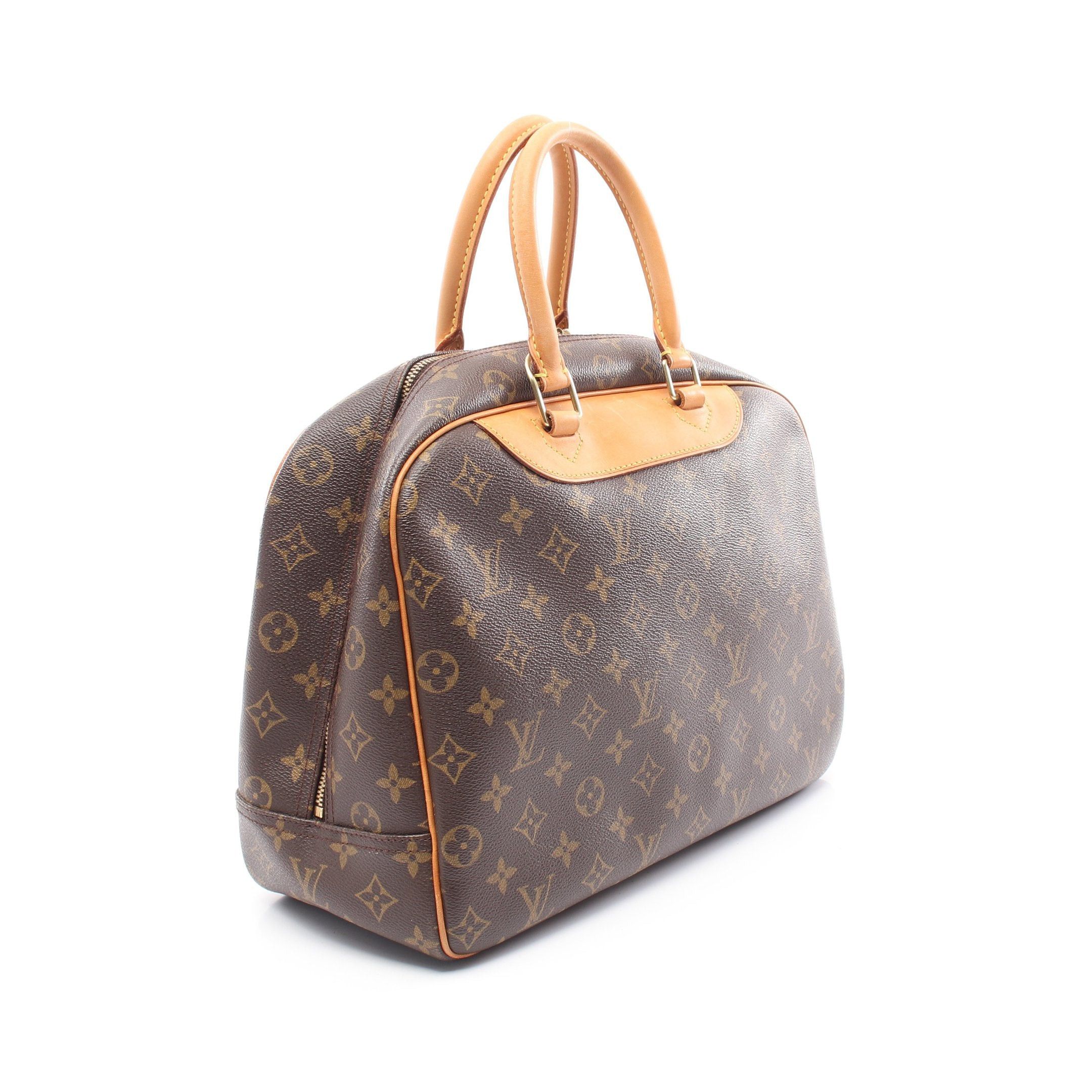 Louis Vuitton Louis Vuitton Deauville Bowling Vanity Monogram Handbag Leather Brown Size ONE SIZE - 2 Thumbnail