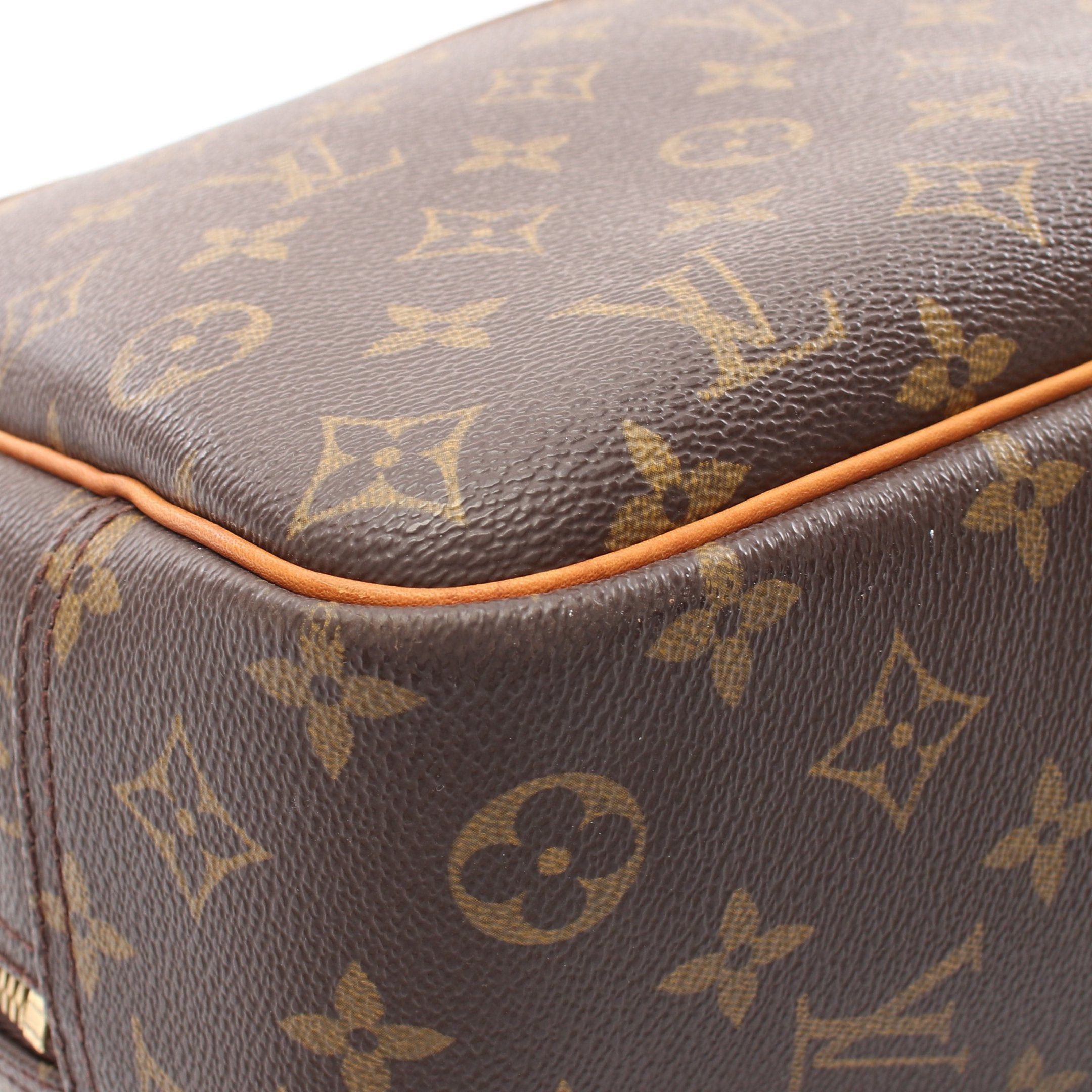 Louis Vuitton Louis Vuitton Deauville Bowling Vanity Monogram Handbag Leather Brown Size ONE SIZE - 11 Thumbnail