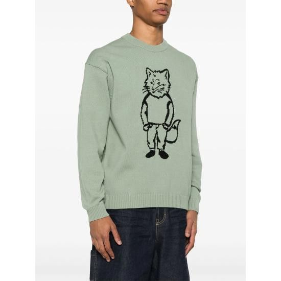 Maison Kitsune MAISON KITSUNE Men Sweatshirts OM00802KT1030 VEDGR GREEN Size US S / EU 44-46 / 1 - 2 Thumbnail
