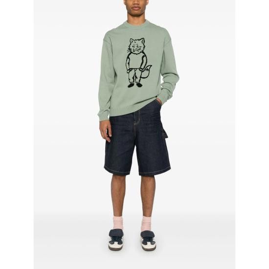 Maison Kitsune MAISON KITSUNE Men Sweatshirts OM00802KT1030 VEDGR GREEN Size US XL / EU 56 / 4 - 5 Thumbnail