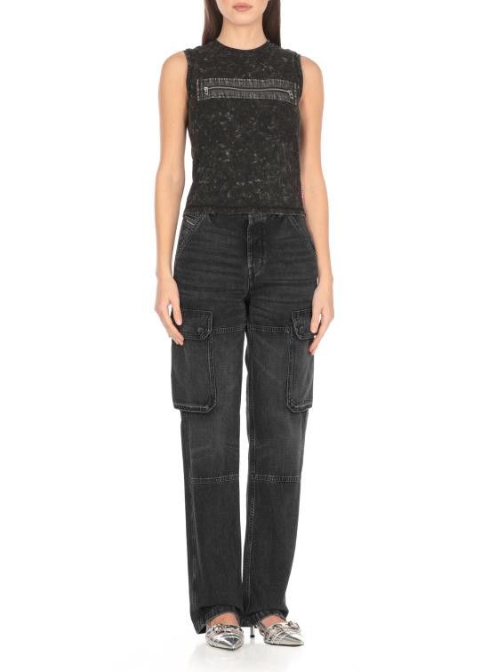Diesel DIESEL Women Tops A16623 0AKBU900 Black Size M / US 6-8 / IT 42-44 - 2 Thumbnail