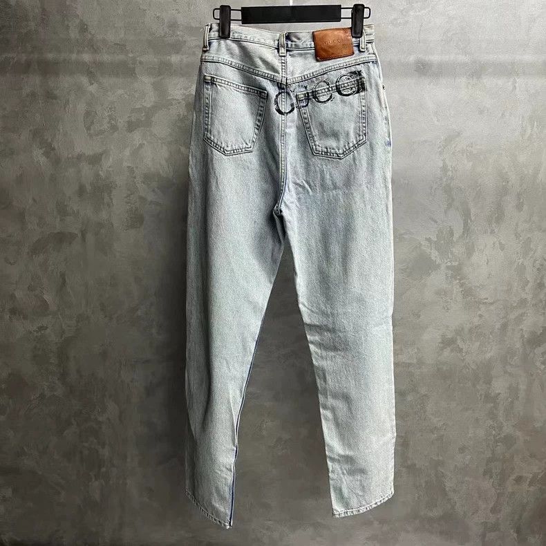 Gucci Gucci Blue Straight Leg Denim Pants Size US 26 / EU 42 - 2 Thumbnail