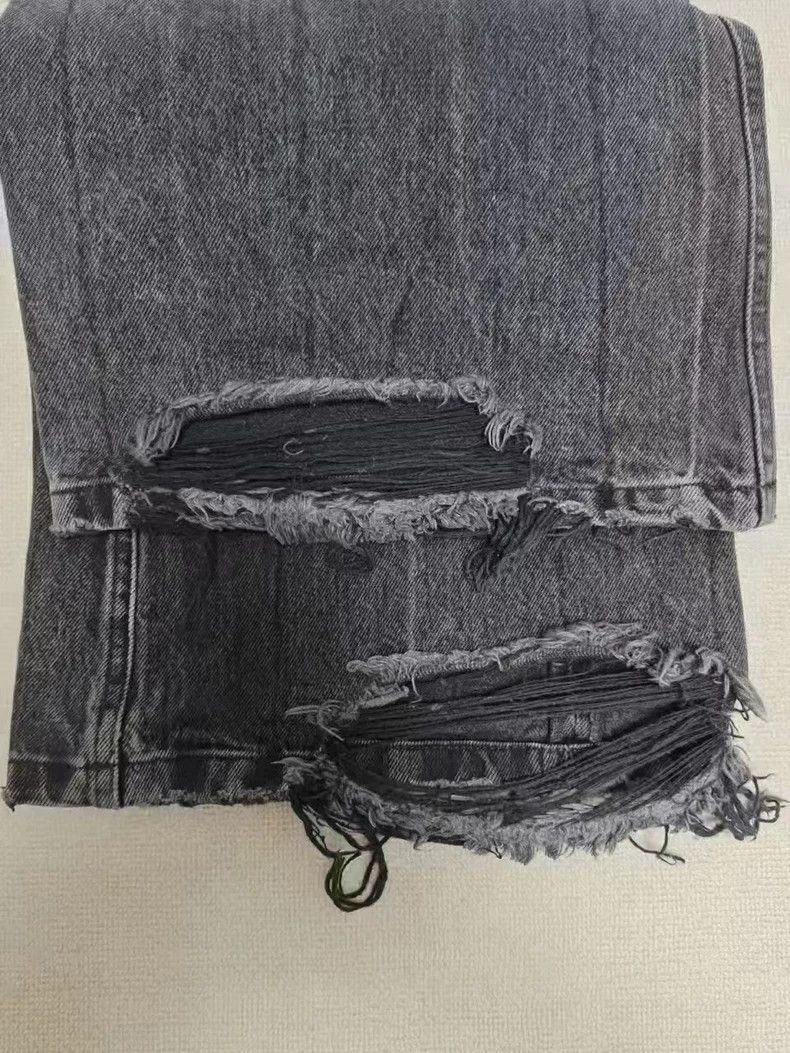 Balenciaga Balenciaga Flared Wash Destroyed Denim Pants Size US 32 / EU 48 - 3 Thumbnail