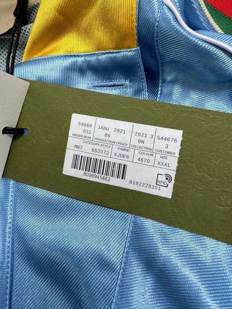 Gucci Gucci Sky Blue Silk Windbreaker Jacket Size US XXL / EU 58 / 5 - 3 Thumbnail