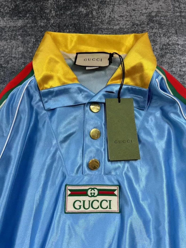 Gucci Gucci Sky Blue Silk Windbreaker Jacket Size US XXL / EU 58 / 5 - 2 Thumbnail