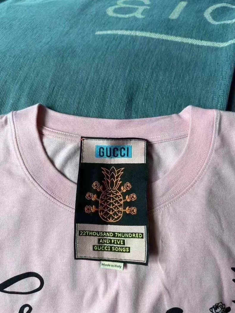 Gucci Gucci Pink Short Sleeve Pineapple T-Shirt Size US M / EU 48-50 / 2 - 4 Thumbnail