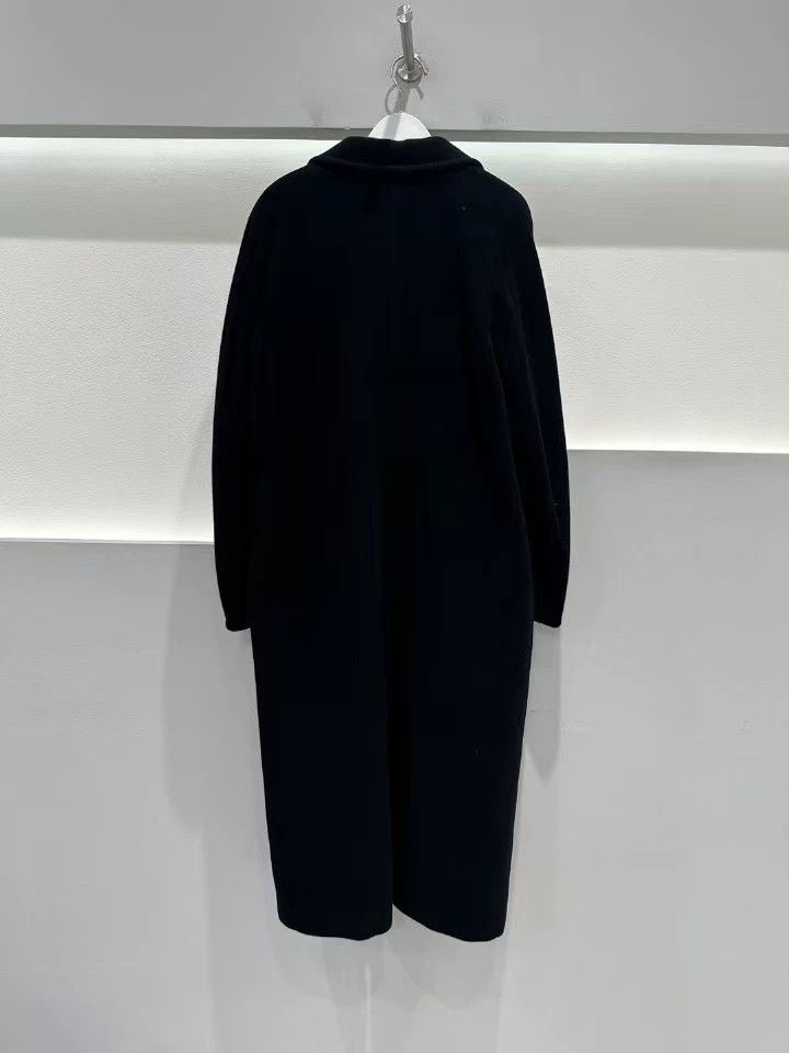 Max Mara Maxmara Black 101801 Long Coat Size US M / EU 48-50 / 2 - 2 Thumbnail