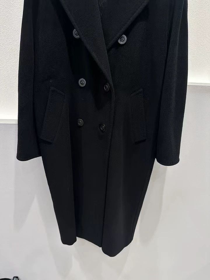 Max Mara Maxmara Black 101801 Long Coat Size US M / EU 48-50 / 2 - 4 Thumbnail