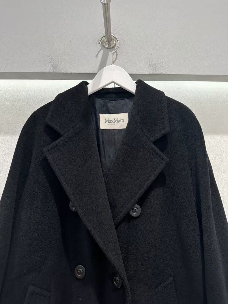 Max Mara Maxmara Black 101801 Long Coat Size US M / EU 48-50 / 2 - 3 Thumbnail
