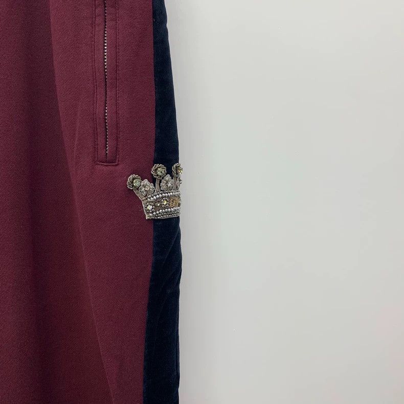 Dolce & Gabbana Dolce&Gabbana Burgundy Sports Pants With Crown Size US 44 / EU 60 - 4 Thumbnail