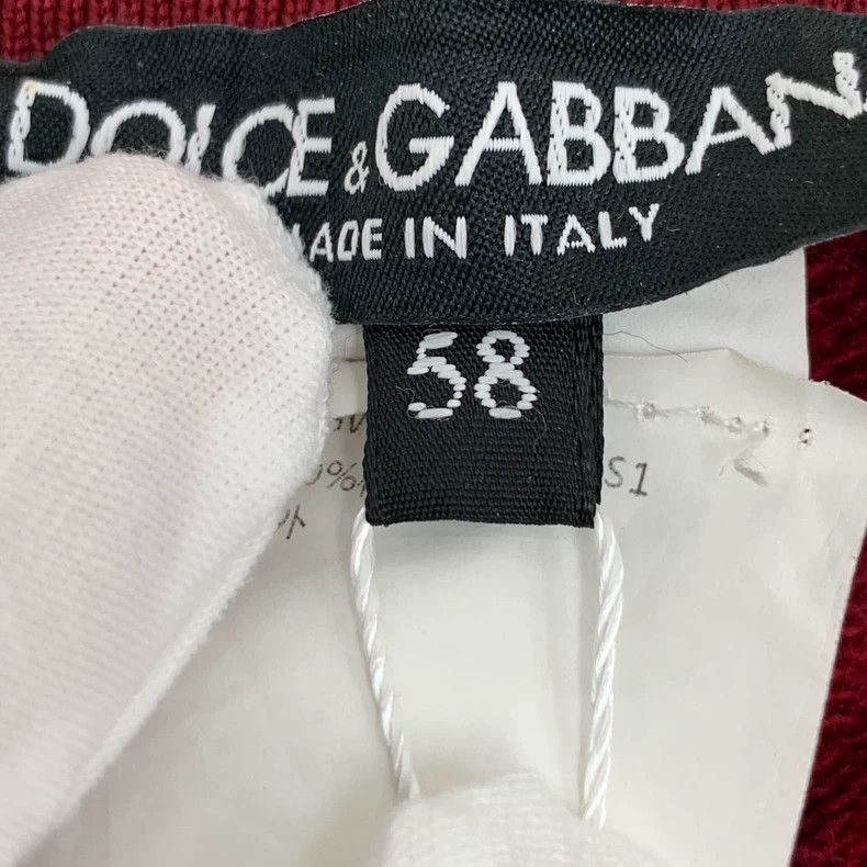 Dolce & Gabbana Dolce&Gabbana Red Cotton Casual Pants Size US 44 / EU 60 - 7 Thumbnail