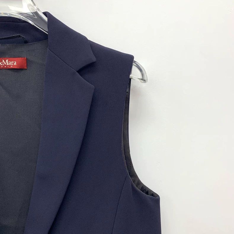 Max Mara Maxmara Sleeveless Suit Vest in Dark Blue Size US S / EU 44-46 / 1 - 3 Thumbnail