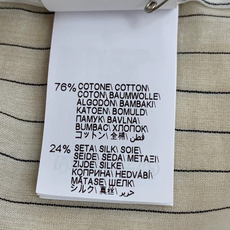 Brunello Cucinelli Brunello Cucinelli White Striped Long Sleeve Shirt Size US M / EU 48-50 / 2 - 7 Thumbnail