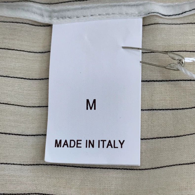 Brunello Cucinelli Brunello Cucinelli White Striped Long Sleeve Shirt Size US M / EU 48-50 / 2 - 6 Thumbnail