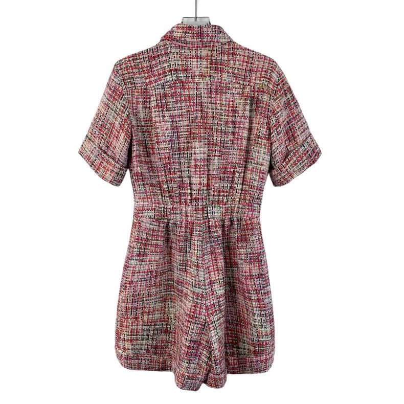 Chanel Chanel Short Sleeve Tweed Jumpsuit in Colorful Design Size US 26 / EU 42 - 2 Thumbnail