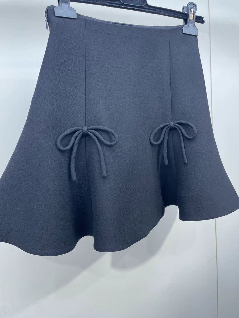 Valentino Valentino Black Bow Fish Tail Skirt Size 36" / US 14 / IT 50 - 6 Thumbnail