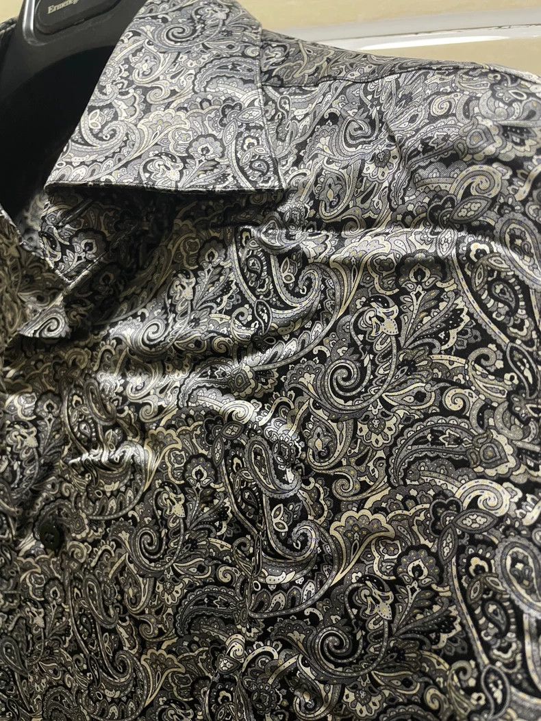 Stefano Ricci Stefano Ricci Silk Long Sleeve Printed Shirt Size US S / EU 44-46 / 1 - 6 Thumbnail