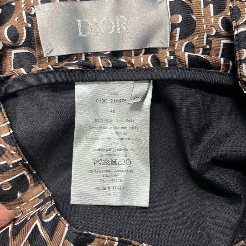 Dior Brown Silk Logo Printed Casual Shorts Size US 44 / EU 60 - 4 Thumbnail