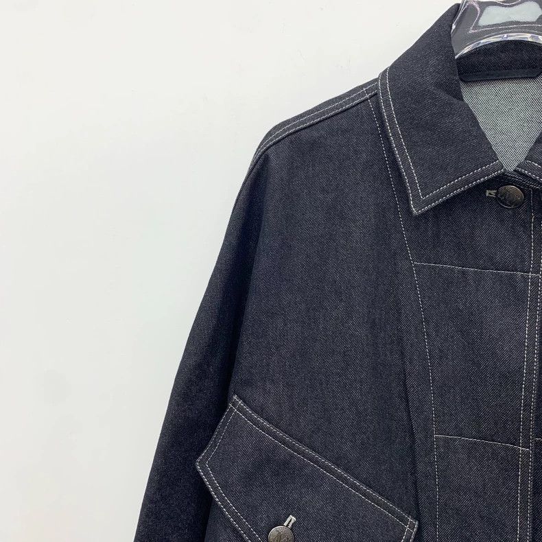 Max Mara Maxmara Black Cotton Long Sleeve Denim Jacket Size US S / EU 44-46 / 1 - 3 Thumbnail