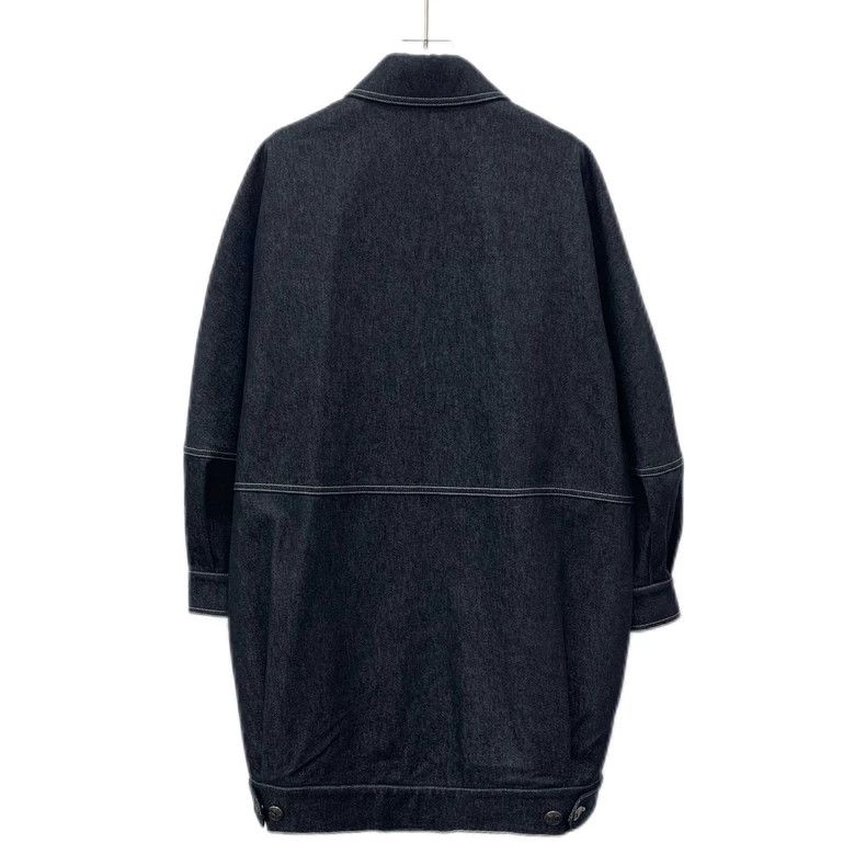 Max Mara Maxmara Black Cotton Long Sleeve Denim Jacket Size US S / EU 44-46 / 1 - 2 Thumbnail