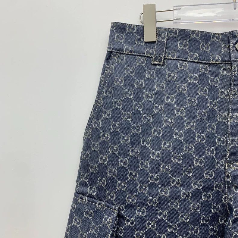 Gucci Gucci Blue Logo Cotton Cargo Pants Size US 44 / EU 60 - 3 Thumbnail