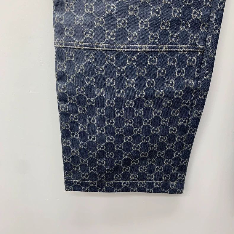 Gucci Gucci Blue Logo Cotton Cargo Pants Size US 44 / EU 60 - 5 Thumbnail
