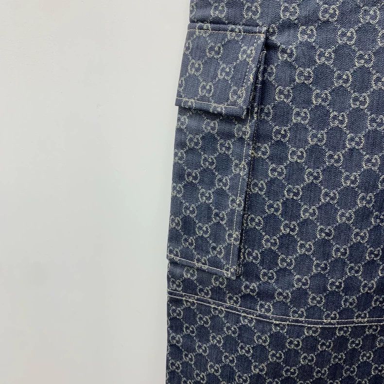 Gucci Gucci Blue Logo Cotton Cargo Pants Size US 44 / EU 60 - 4 Thumbnail
