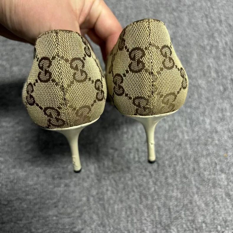 Gucci Gucci Brown Open-Toe High Heels with Logo Size US 6 / IT 36 - 3 Thumbnail