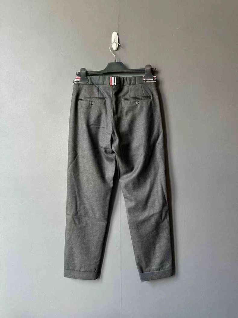 Thom Browne Thom Browne Dark Gray Wool Pants Size US 26 / EU 42 - 2 Thumbnail