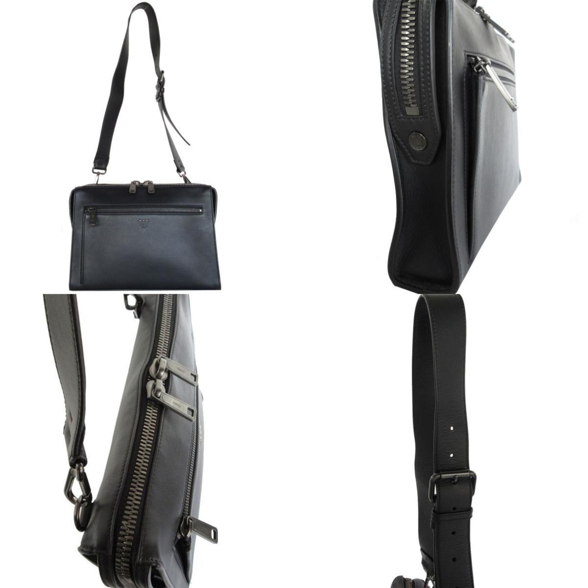 Fendi FENDI Shoulder Bag Leather Black Men's 7V07-07B s0549a Size ONE SIZE - 3 Thumbnail