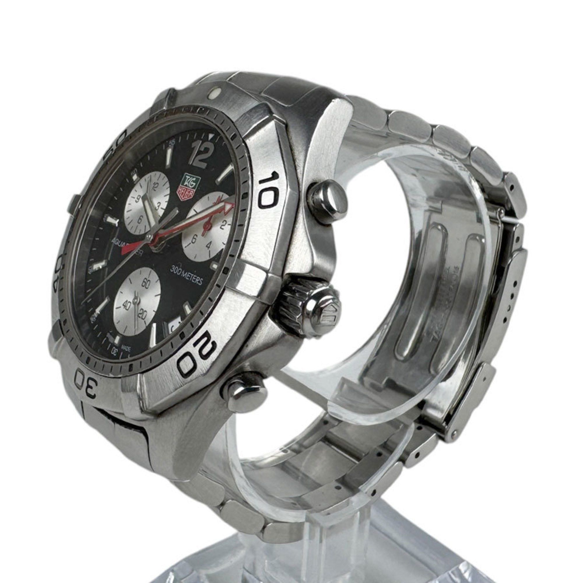 Tag Heuer TAG HEUER Aquaracer Stainless Steel Silver x Black Men's Watch CAF1110.BA0804 Quartz Size ONE SIZE - 2 Thumbnail