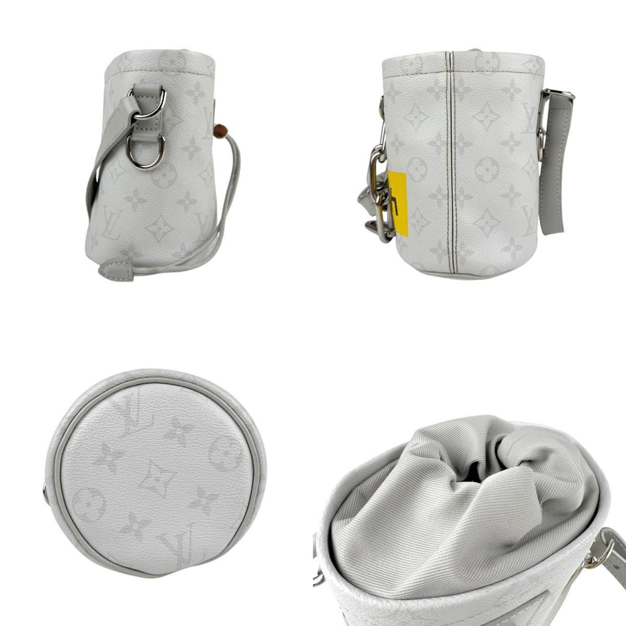 Louis Vuitton Louis Vuitton Shoulder Bag Monogram Chalk Nano Coated Canvas Light Gray Yellow Silver Men's M44631 z4401 Size ONE SIZE - 2 Thumbnail