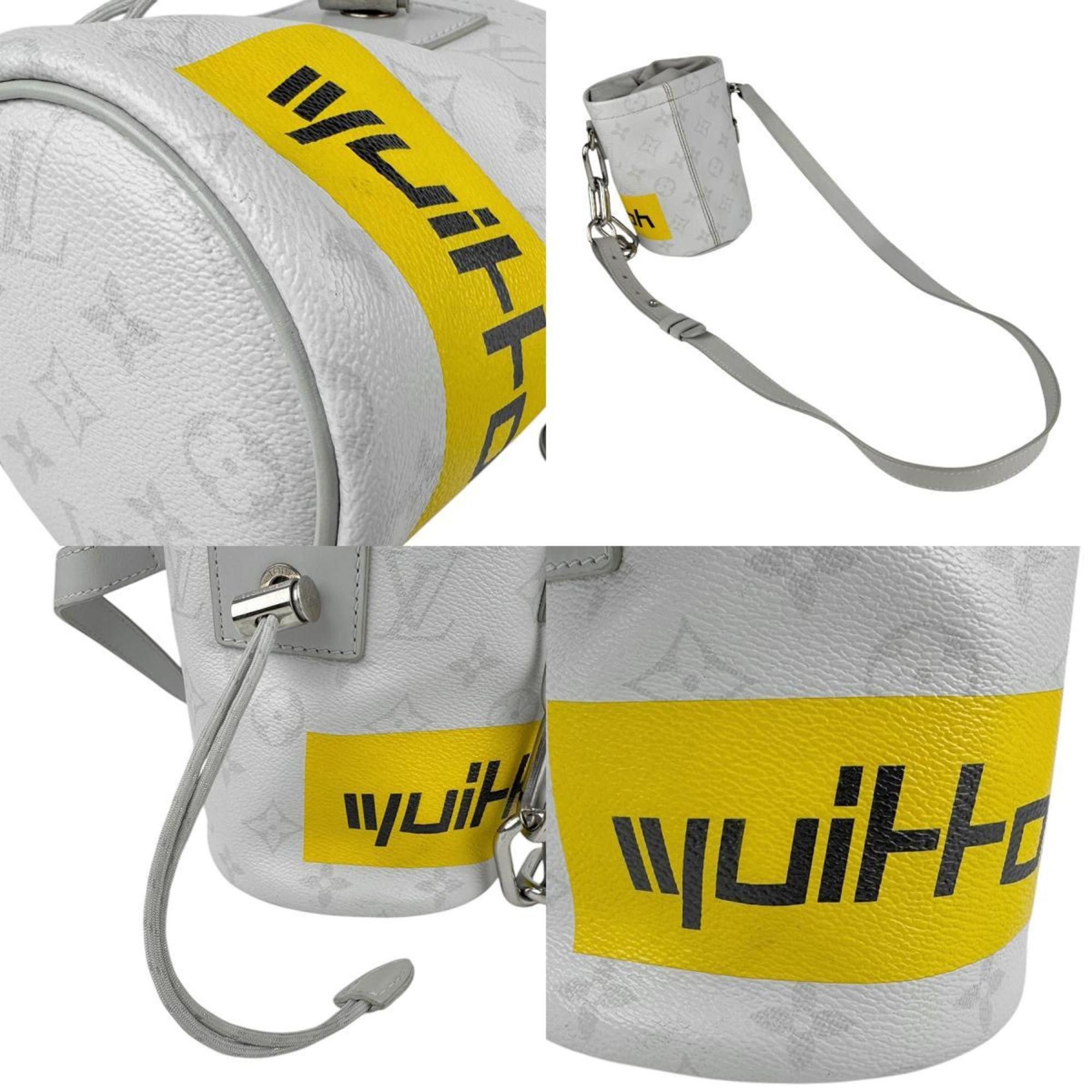 Louis Vuitton Louis Vuitton Shoulder Bag Monogram Chalk Nano Coated Canvas Light Gray Yellow Silver Men's M44631 z4401 Size ONE SIZE - 4 Thumbnail